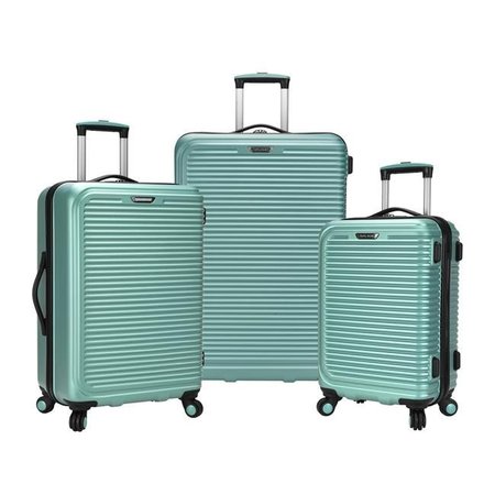 TRAVEL SELECT Travel Select TS09094T Savannah 3 Piece Hardside Spinner Luggage Set; Teal TS09094T